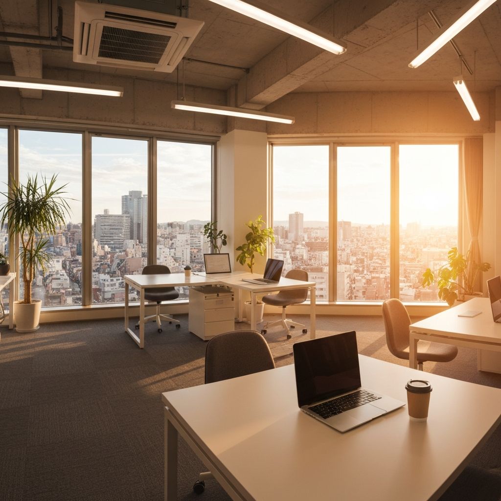 明るいオフィスの風景